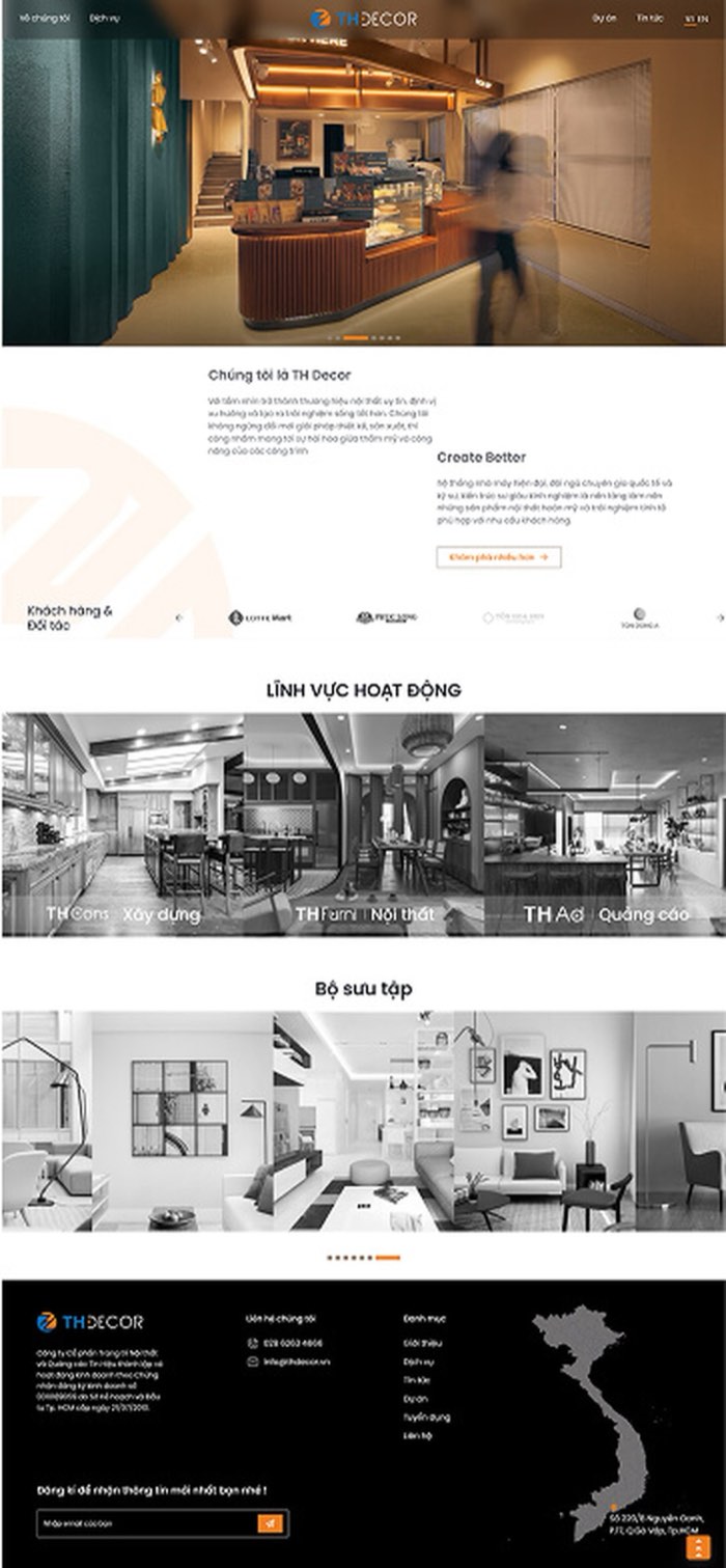 TH DECOR のサイト全景